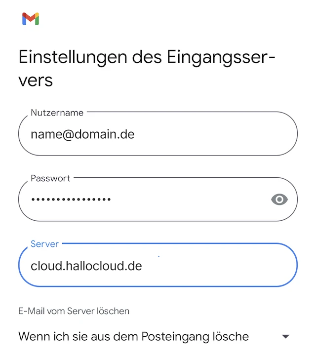 E Mail Konfiguration Android Gmail 06a DE hallo