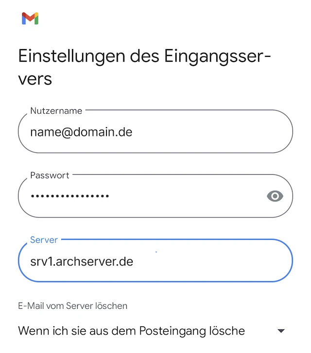 E Mail Konfiguration Android Gmail 06a DE srv