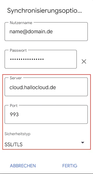 E Mail Konfiguration Android Gmail 15 DE hallo