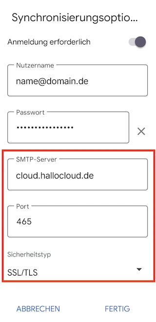 E Mail Konfiguration Android Gmail 16 DE hallo