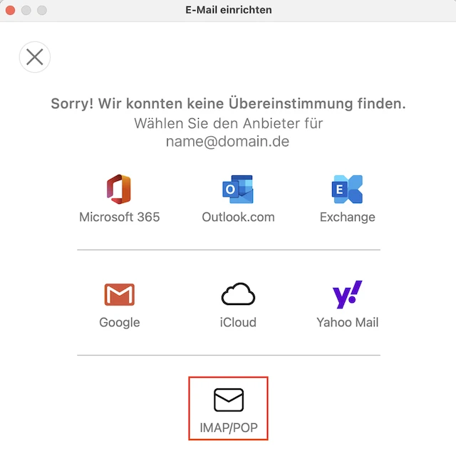 E Mail Konfiguration Outlook fuer Mac klassisch 04 de
